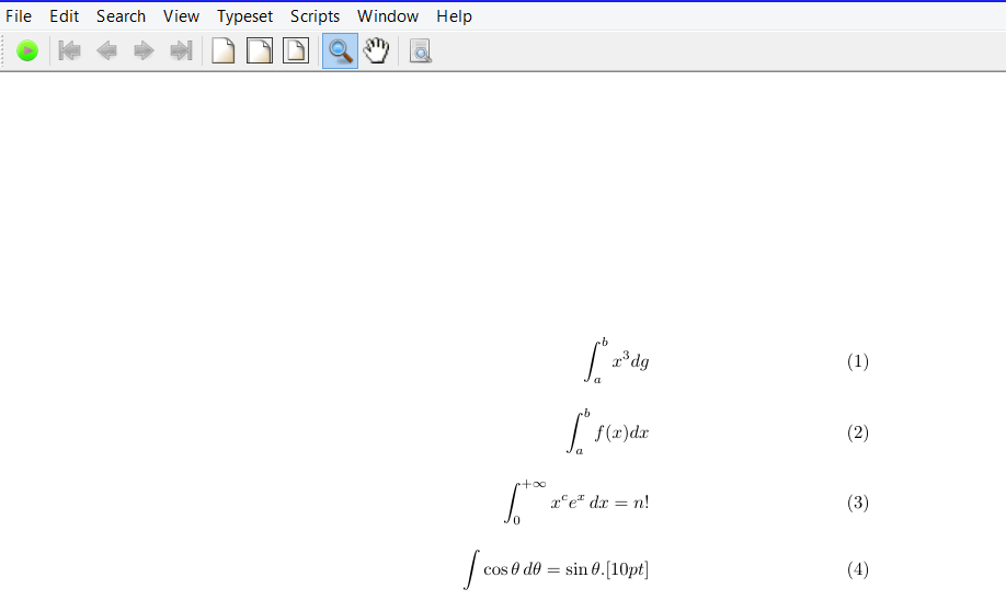 beginning latex : integrals