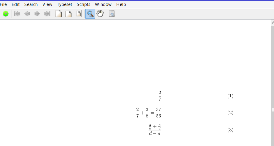 beginning latex : fractions